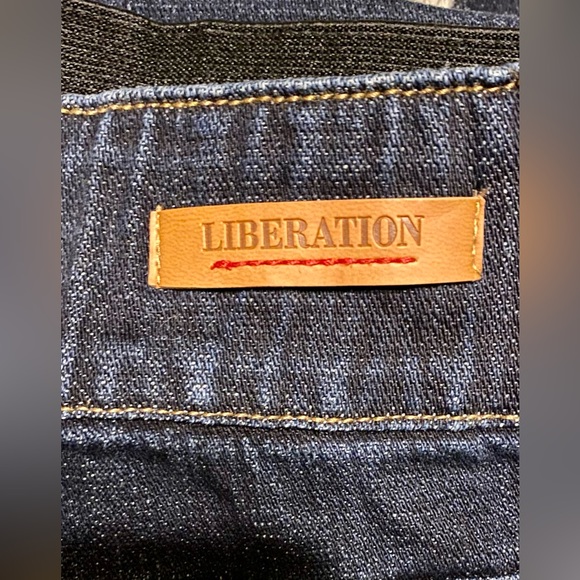 People's Liberation Blue Tapered Jeans Women’s 20W High Rise Stretch New NWT - Picture 13 of 16